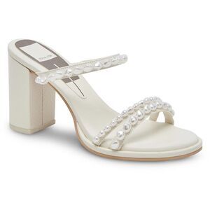 Dolce Vita Cream Pearl Embellished Heels